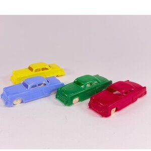 Plasticville O/O27 Platform 1950s Style Cars Lot Yellow Green Blue Red White